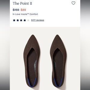 NIB ROTHY'S THE POINT II BROWN SUNSTONE